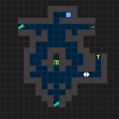 The fourth basement floor of Lethe, annotated with chests.